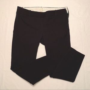 J Crew Black Stretch Pants- Size 8- Zipper Closure